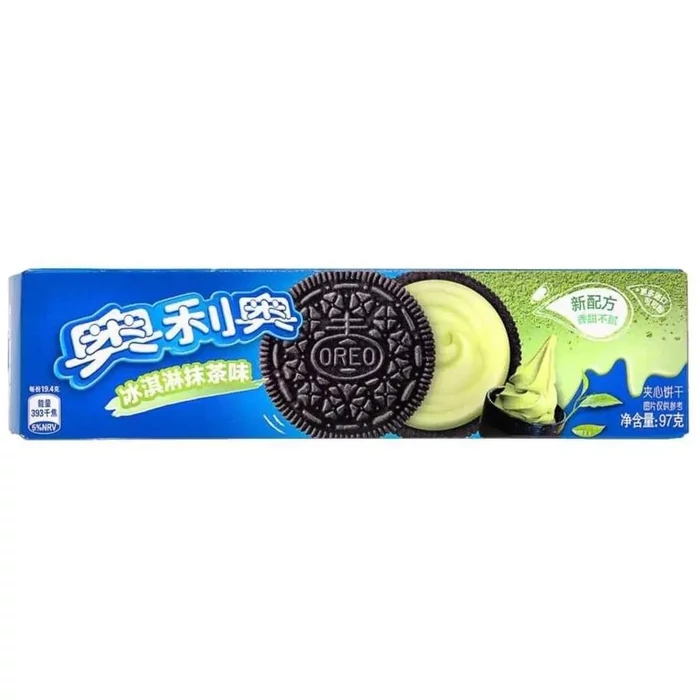 Oreo Keksz Matcha Teával Ízesített Krémmel Töltve 97g