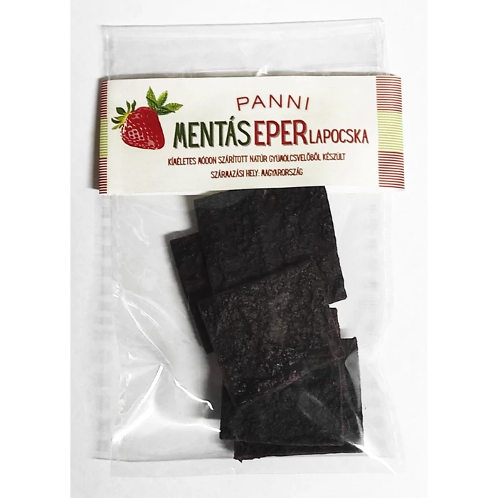 Panni Kézműves Epres-Mentás Gyümölcs Lapocskák Natúr Gyümölcsvelőből 15g