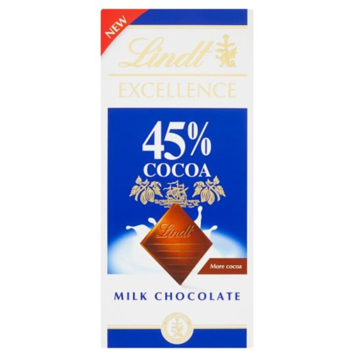 Lindt Excellence Magas Kakaótartalmú Tejcsokoládé 45% 80g