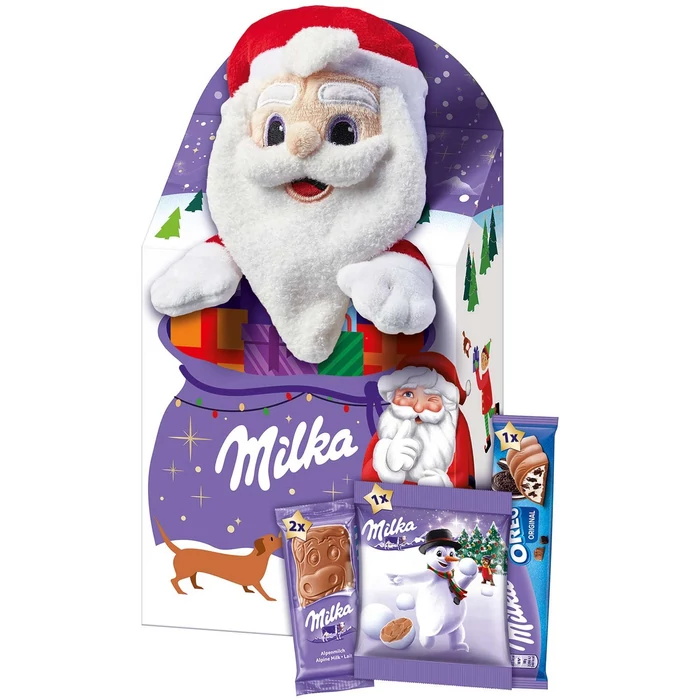 Milka Karácsonyi Magic Mix Plüssmikulással 96g