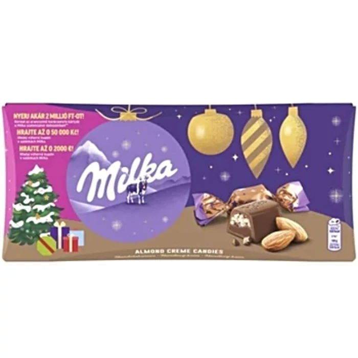 Milka Alpesi Tejcsokoládé Szaloncukor Mandulás Krémtöltelékkel 255g
