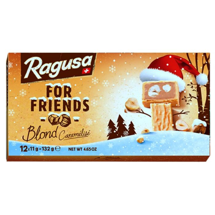 Ragusa Karácsonyi For Friends Blond Svájci Mogyorós Fehércsokoládé 12x11g 132g