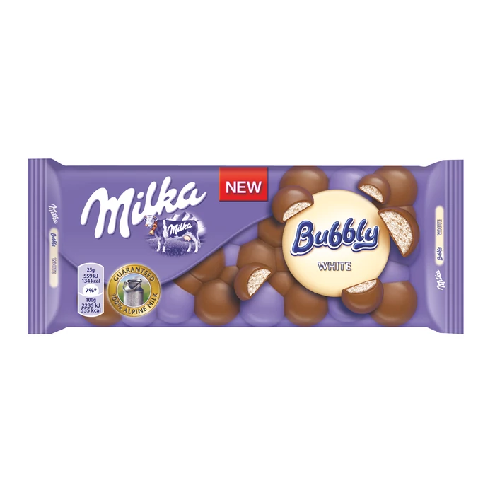 Milka Bubbly fehér csoki 90g