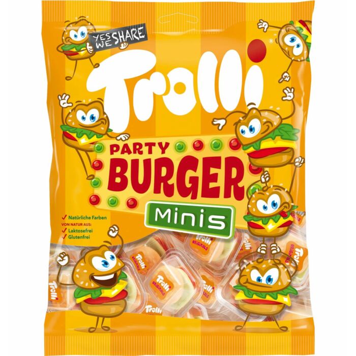 Trolli Party Mini Burger Gumicukor 170g (17*10g)