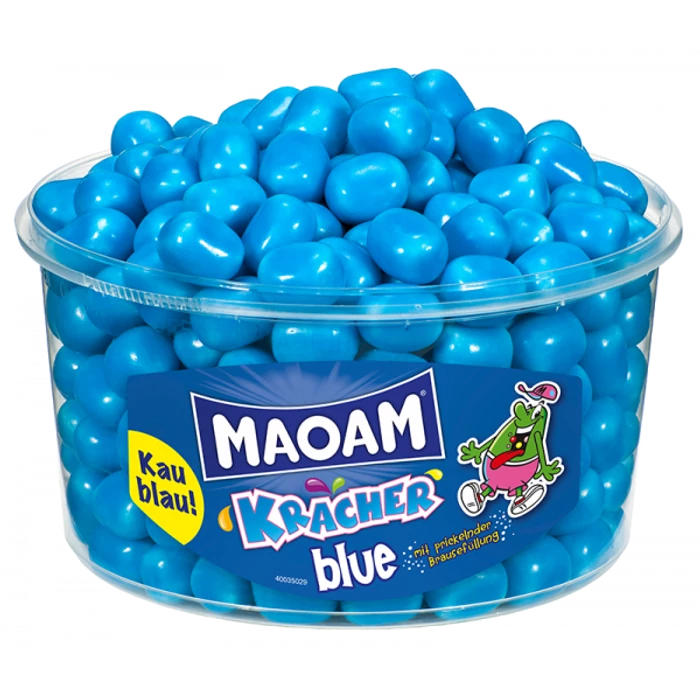 Maoam Kracher Kék Rágócukorka Pezsgőcukorral 1200g