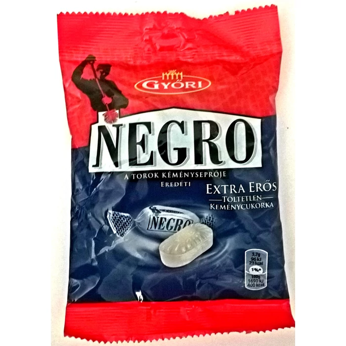 Negro Extra Erős Töltetlen Keménycukorka 159g