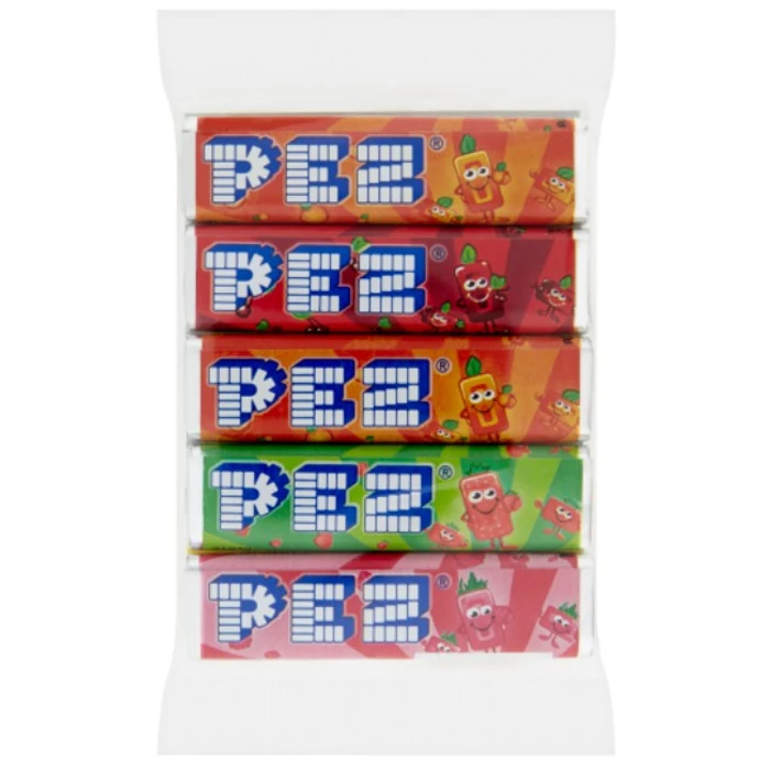 Pez vegyes gyümölcsízű töltetlen keménycukorka (5 x 8,5g) 42,5g