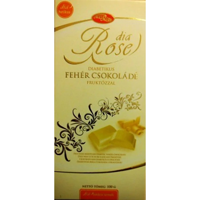 Dia Rose Diabetikus fehércsoki Fruktózzal 100g