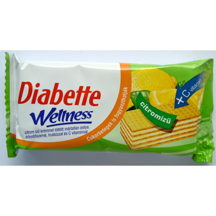 Diabette Welnes diabetikus citrom ízű krémmel töltött ostya 50g