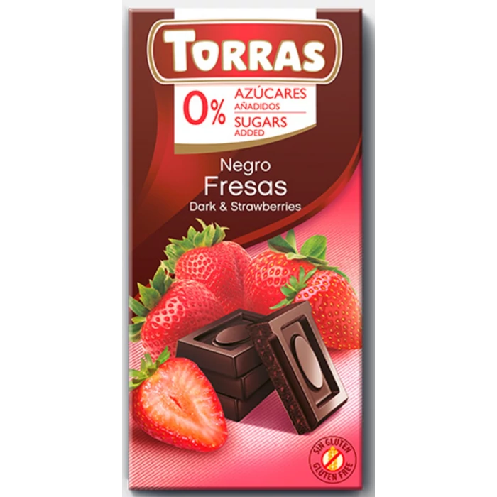 Torras Epres Gluténmentes Étcsokoládé Édesítőszerrel 75g