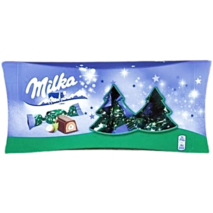 Milka Alpesi Tejcsokoládé Szaloncukor Mogyorós Krémtöltelékkel és Egész Mogyoróval 310g