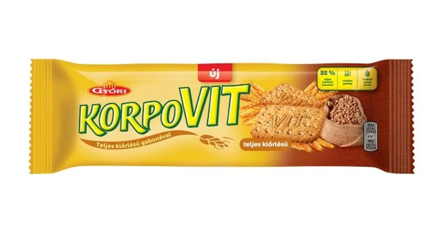 Győri Korpovit Ropogós Keksz Teljes Kiőrlésű Gabonával 174g