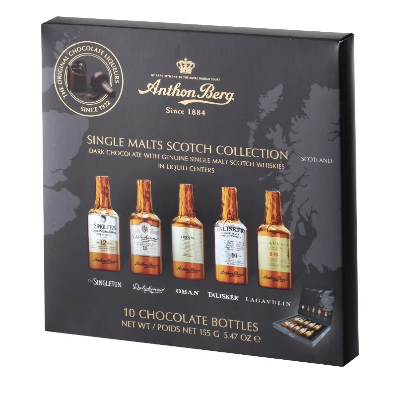 Anthon Berg Alkoholos Csokipalackok(Single Malts Scotch Collection) 155g