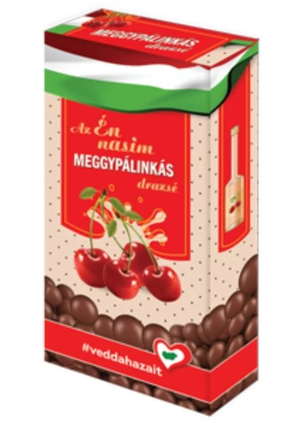 Meggypálinkás Étcsokoládé Drazsé Díszdobozban 80g