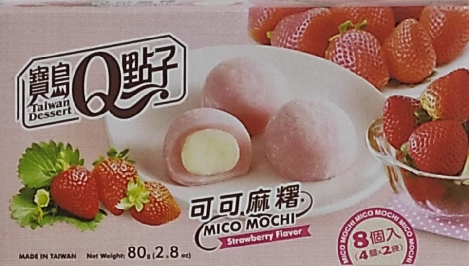 Mico Mochi Eper Ízesítéssel 80g