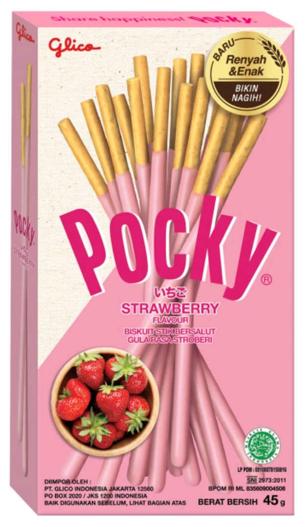 Glico Pocky Eper Ízű Ropi 45g