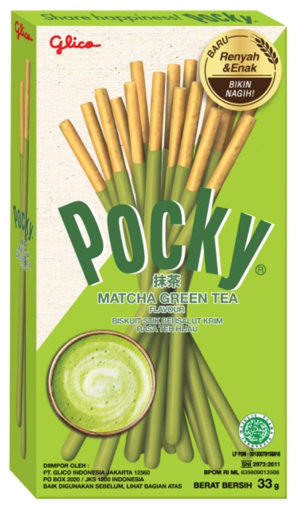 Glico Pocky Matcha Zöld Tea Ízű Ropi 33g