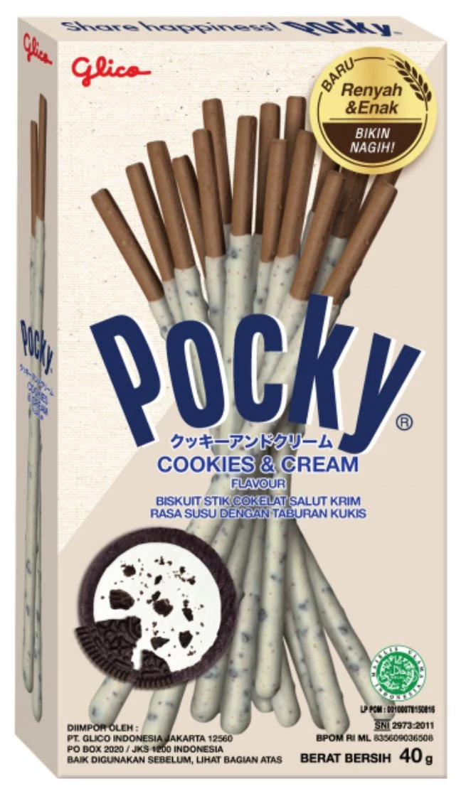 Glico Pocky Cookies & Cream Ízű Ropi 40g