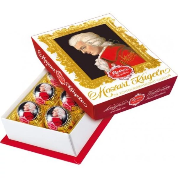 Reber Mozart Barrok Praliné Étcsokoládéban Pisztácia-marcipánnal és Trüffel töltelékkel 120 g