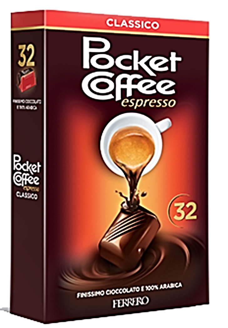 Pocket Coffee Espresso Csokoládé és Tejcsokoládé Praliné Kávéval Maxi Pack 400g (32db)