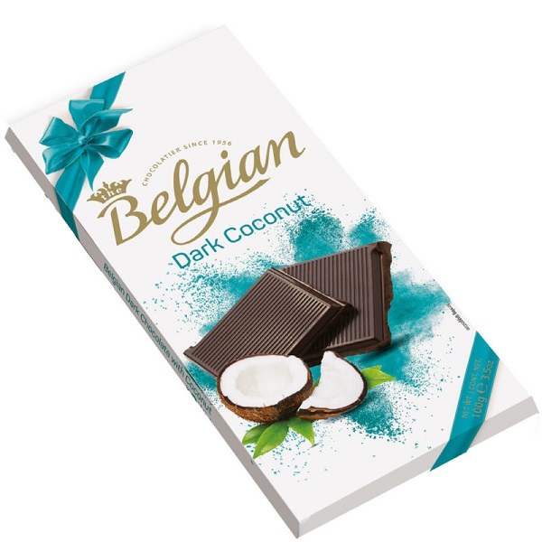 Belgian Kókusz Étcsokoládé 100g