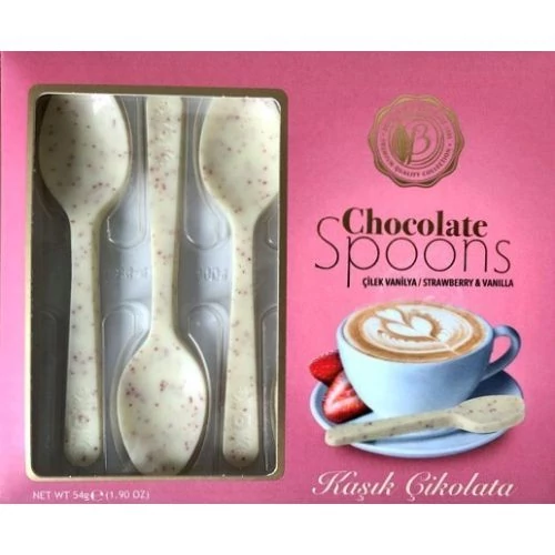 Bolci  Csokikanál Eper-Vanília Ízesítésű Fehércskoládéból 54g