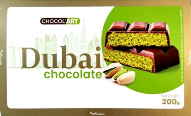 Chocolart Dubai Tejcsokoládé Pisztáciás Kadayif Tésztás Töltelékkel 200g