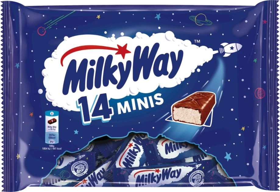 Milky Way Minis Tejcsokoládé Szeletek 227g