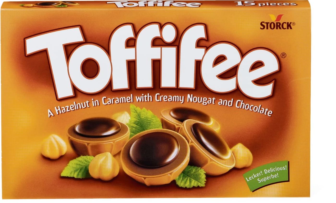 Toffifee Desszert Mogyoróval Karamellben, Mogyorós Nugátkrémmel és Csokoládéval 125g