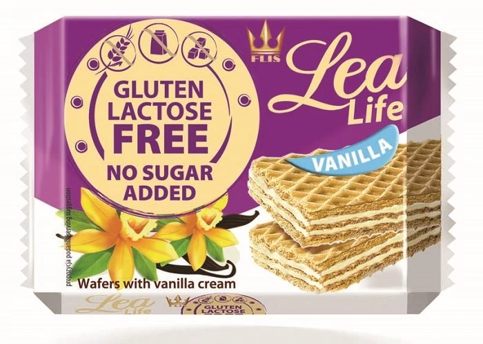 Happy Lea Life Vaníliás Ostyaszelet Hozzáadott Cukor- Glutén- és Lactose Nélkül 95g