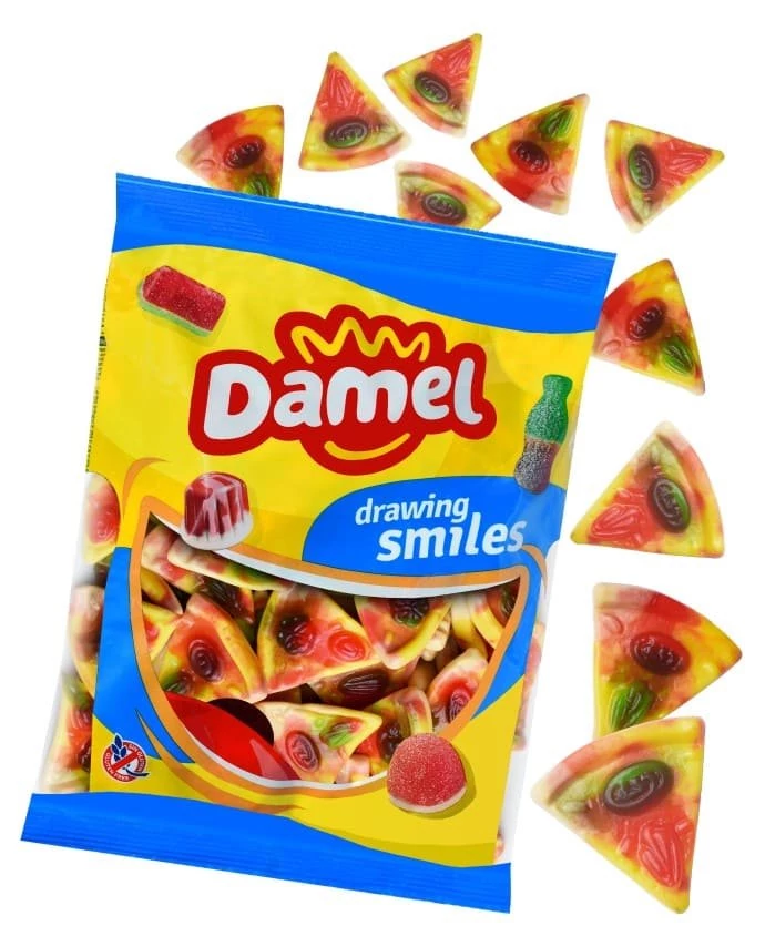 Damel American Pizzaszeletek Vegyes gyümölcsízű Gumicukor 1000g