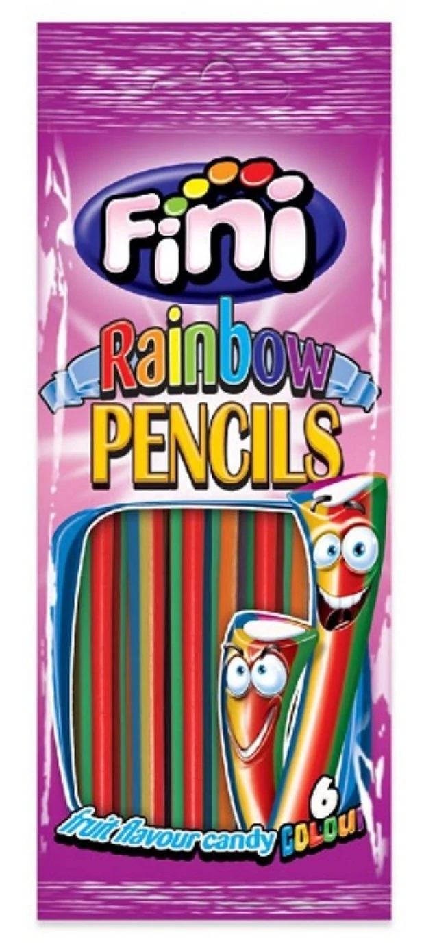 Fini Clear Rainbow Pencils Vegyes Gyümölcs Ízű Gumicukor 75g