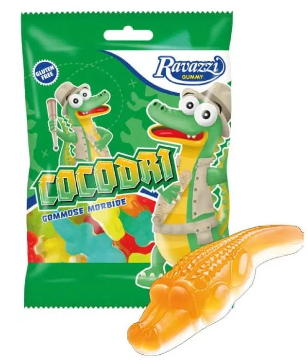 Ravazzi Krokodil Vegyes Gyümölcs Ízű Gumicukor 90g