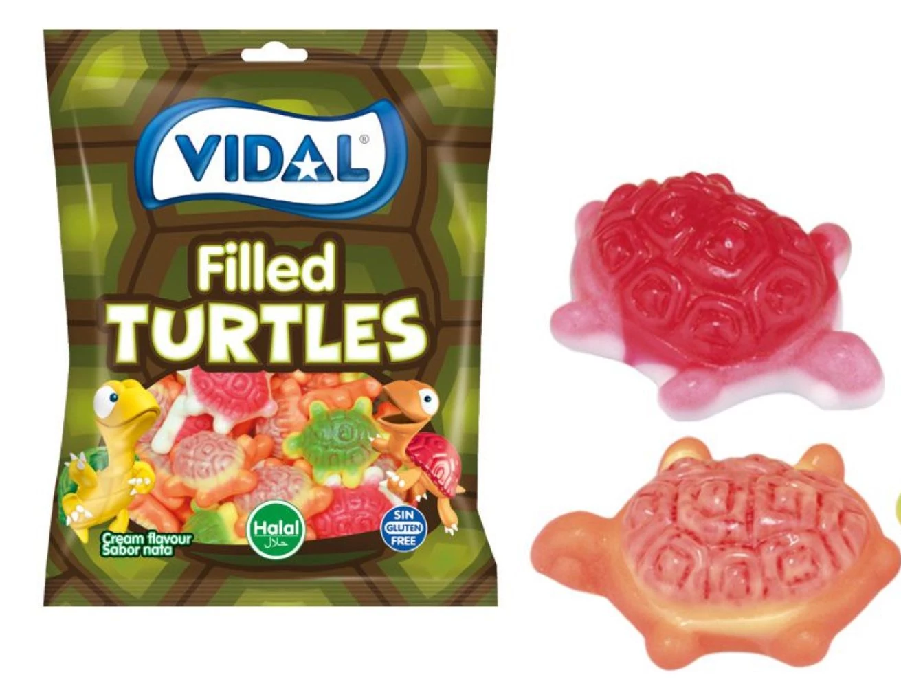 Vidal Töltött Teknős Vegyes Gyümölcs Ízű Gumicukor 90g