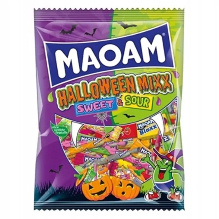 Maoam Halloween Mix Olvadó Rágóbonbon Keverék Részben  Cola Ízesítéssel 300g