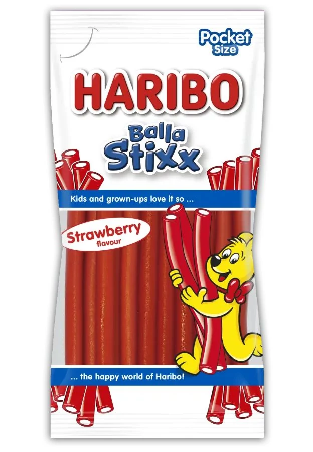 Haribo Balla Stixx Eper 80g