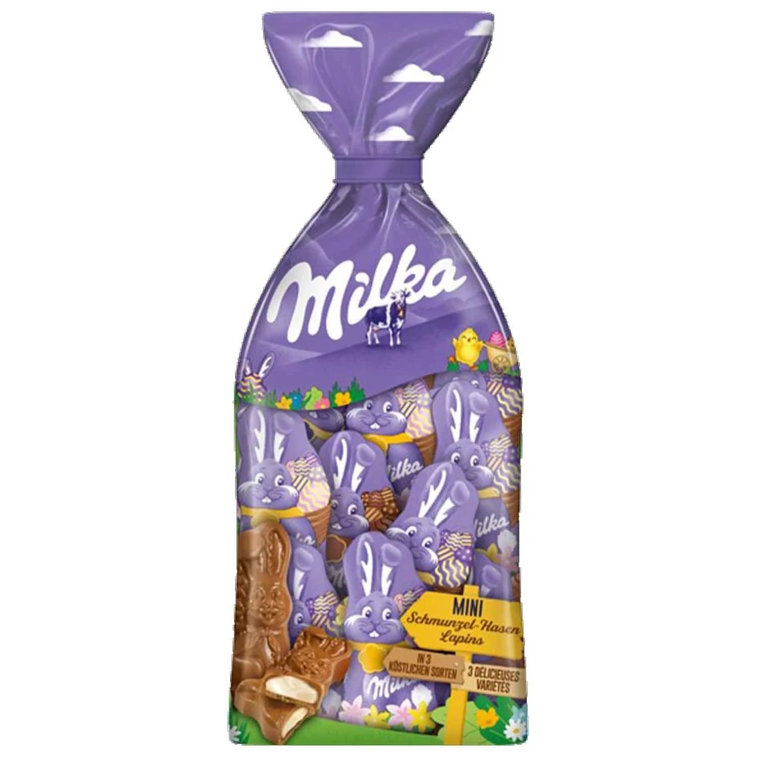 Milka Mini Nyuszik Tejkrémes és Mogyorós Töltelékkel 120g