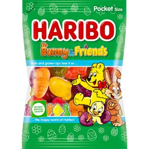 Haribo Bunny Friends Vegyes Gyümölcs Ízű Gumicukor 90g