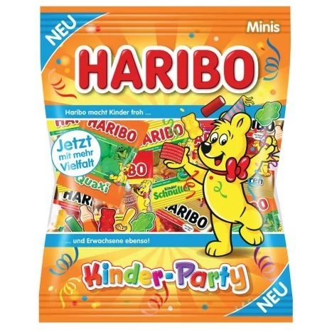 Haribo Kinder Party Minis Mix Gyümölcsízű Gumicukorkák Részben Kóla ízesítéssel 250g