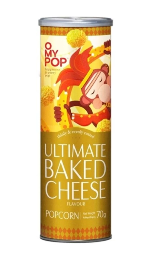 OMYPOP Baked Sajt  Ízű Popcorn 70g