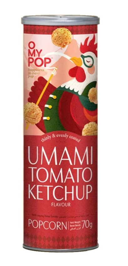 OMYPOP Umami Ketchup Ízű Popcorn 70g