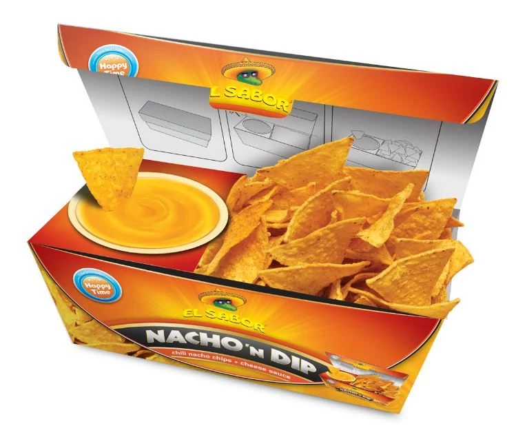 El Sabor Chilis Nacho 'N Dip Chips Cheese Szósszal 175g