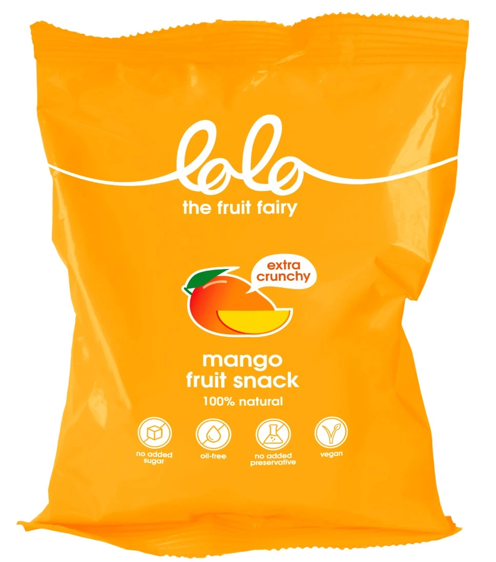 Lolo Vegán és Gluténmentes Extra Crunchy Mangó Snack Hozzáadott Cukor Nélkül 25g