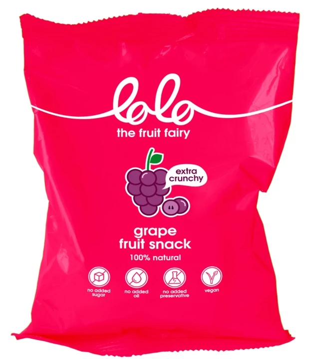 Lolo Vegán és Gluténmentes Extra Crunchy Szőlő Snack Hozzáadott Cukor Nélkül 25g