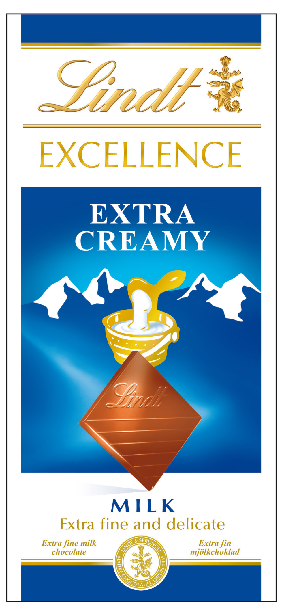 Lindt Excellence csokoládé Extra Creamy 100g