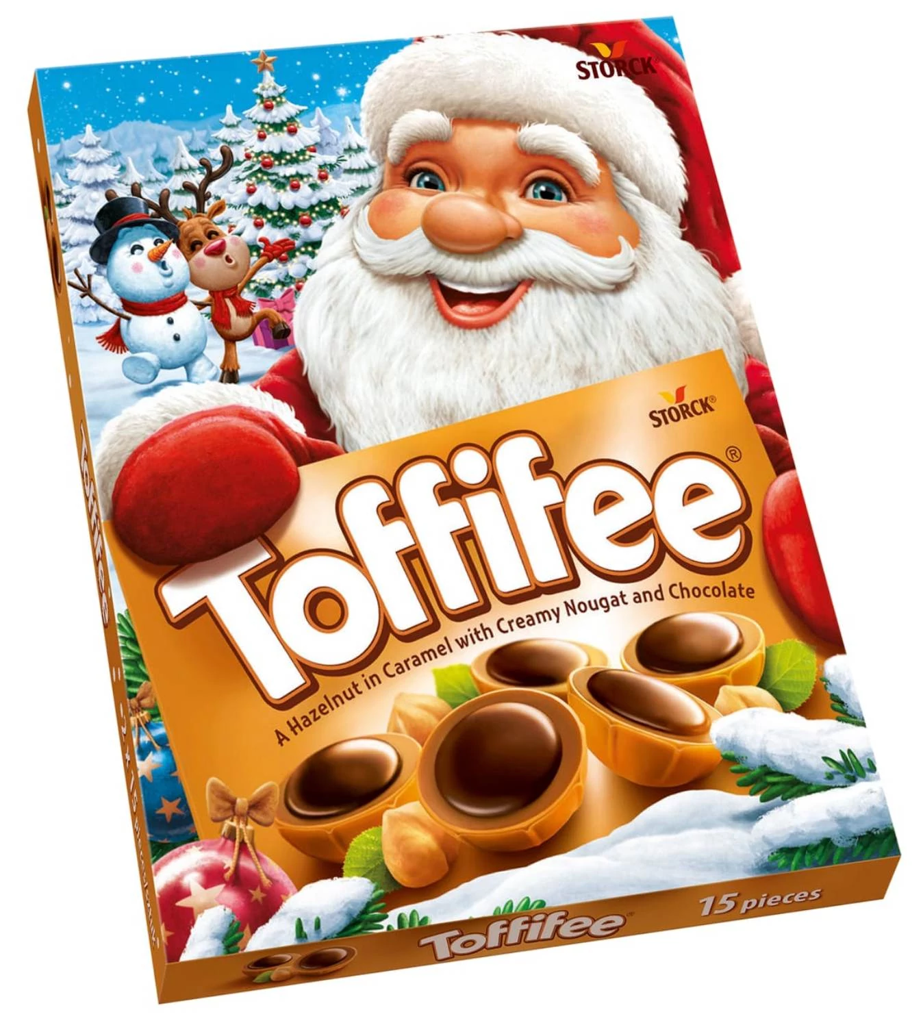 Toffifee Mikulás Desszert Mogyoróval Karamellben, Mogyorós Nugátkrémmel és Csokoládéval 250g (2*125g)