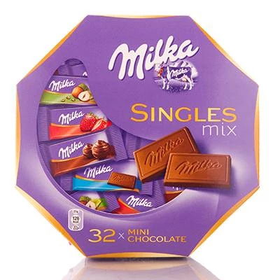 Milka Singles Mix Tejcsokoládé Válogatás 138g (30db)