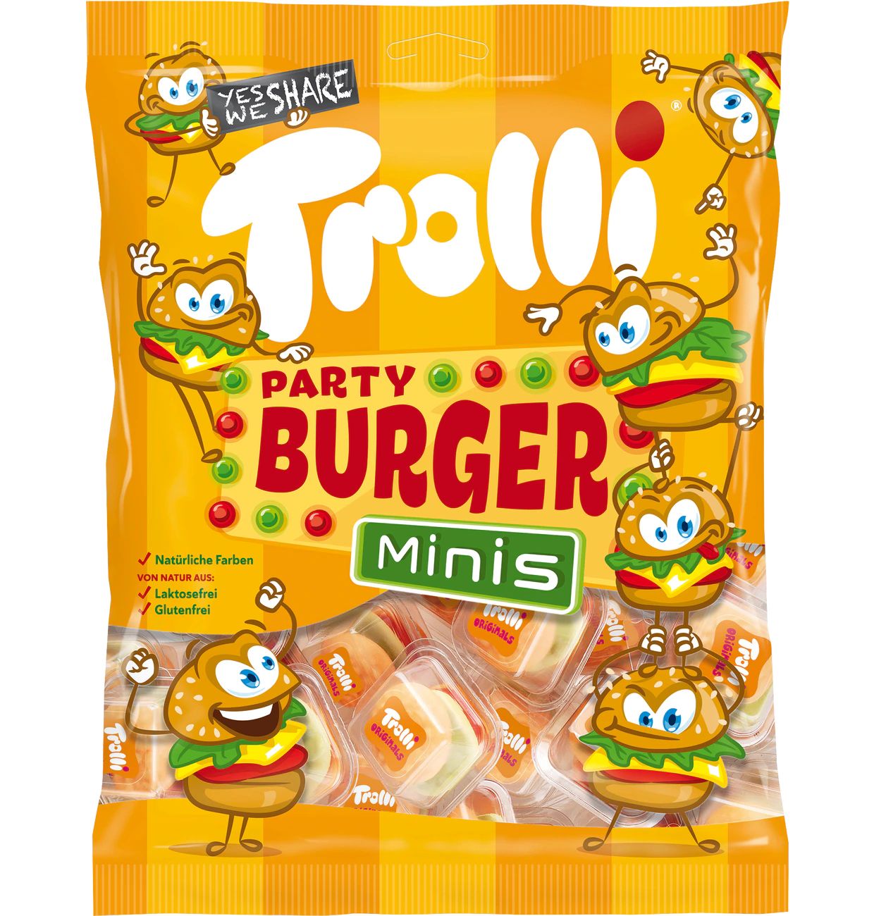 Trolli Party Mini Burger Gumicukor 170g (17*10g)
