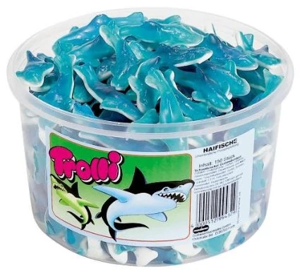 Trolli Gumicukor tégelyes Cápa 1200g