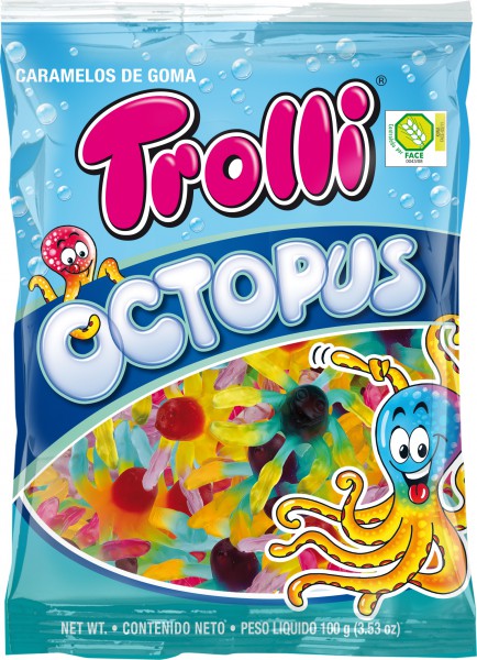 Trolli Octopus Gluténmentes Gumicukor 100g